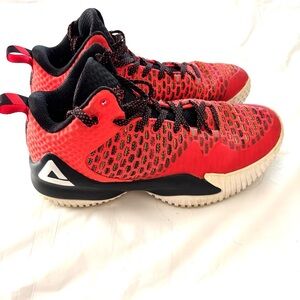 Peak Basketball Shoes Lou Williams Streetball Master Orange SZ 8 Worn 2X
